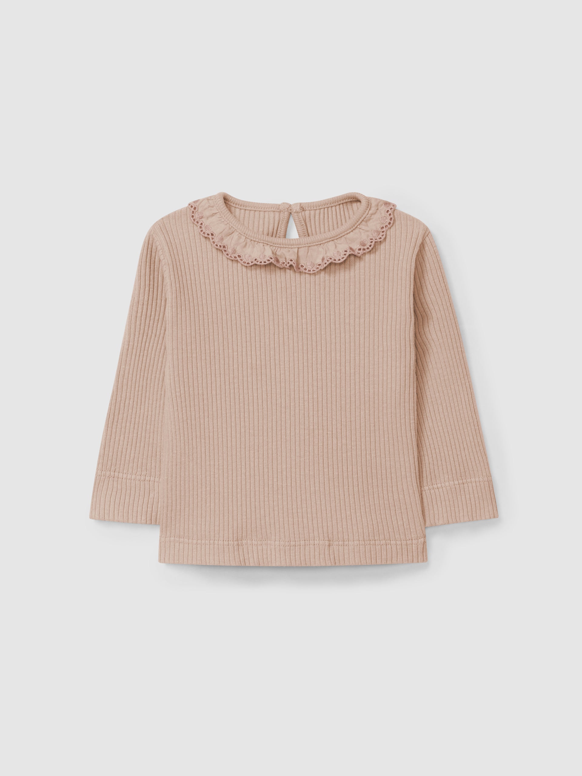 Snug Pink Ribbed Collar Legging Set