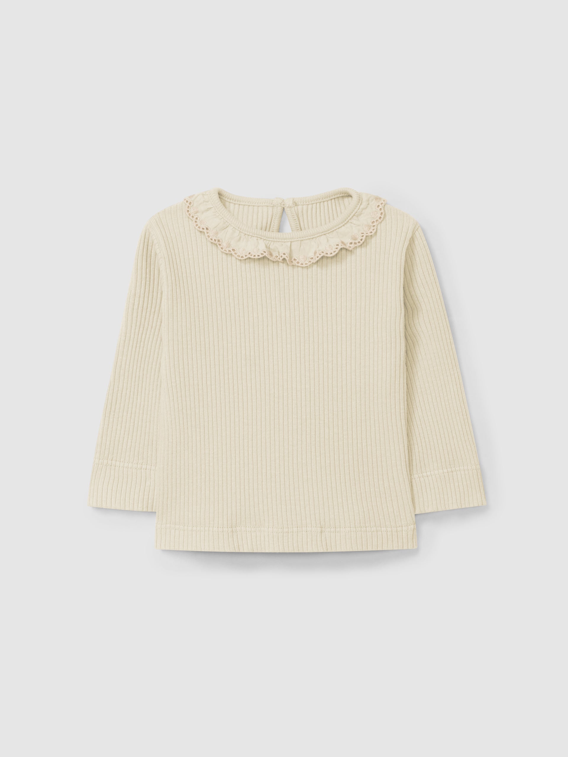 Snug Cream Ribbed Collar Legging Set