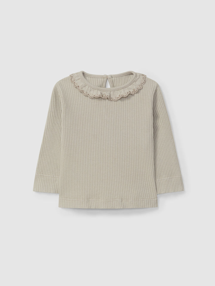 Snug Sage Ribbed Collar Legging Set