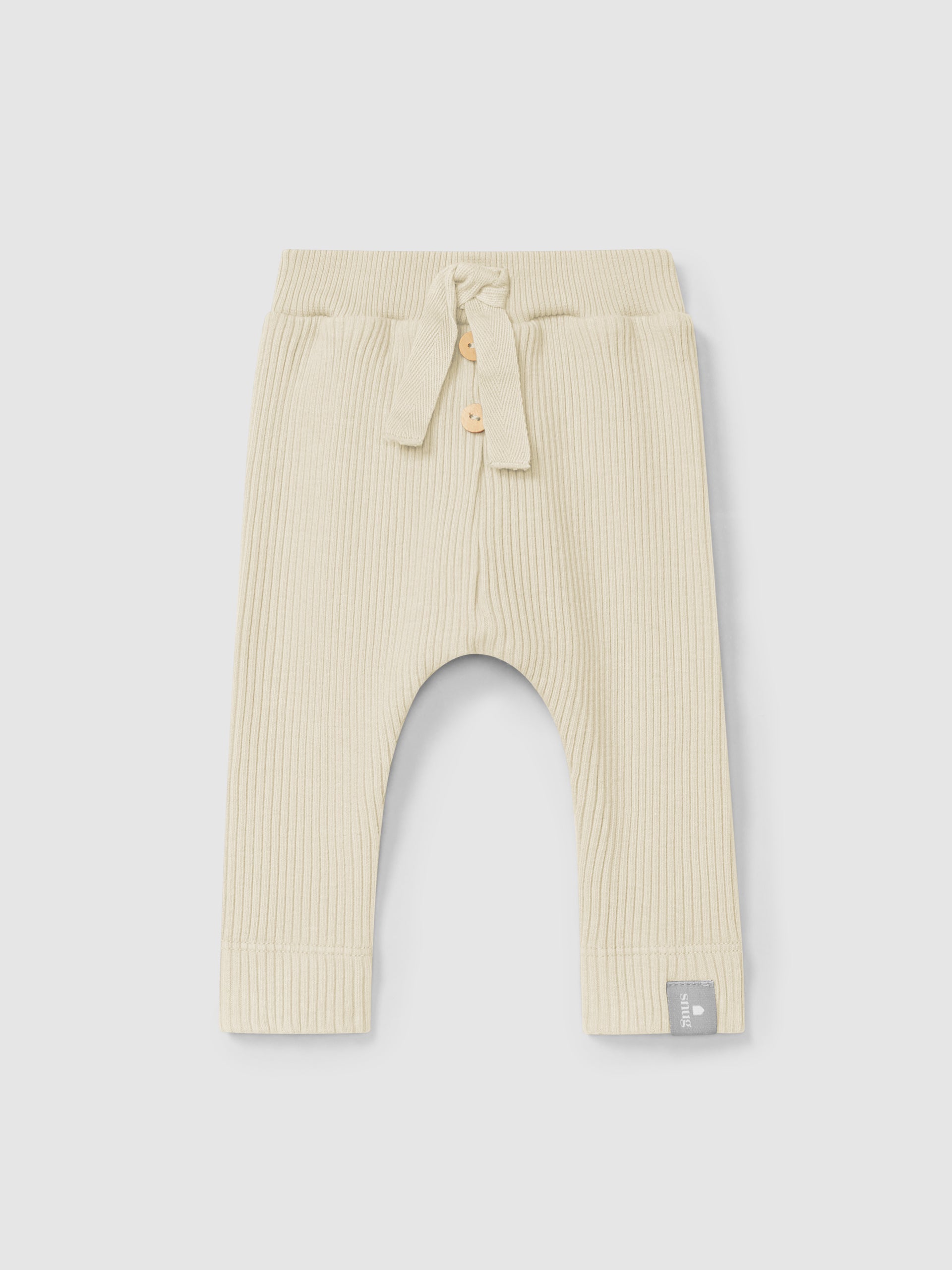 Snug Cream Ribbed Collar Legging Set