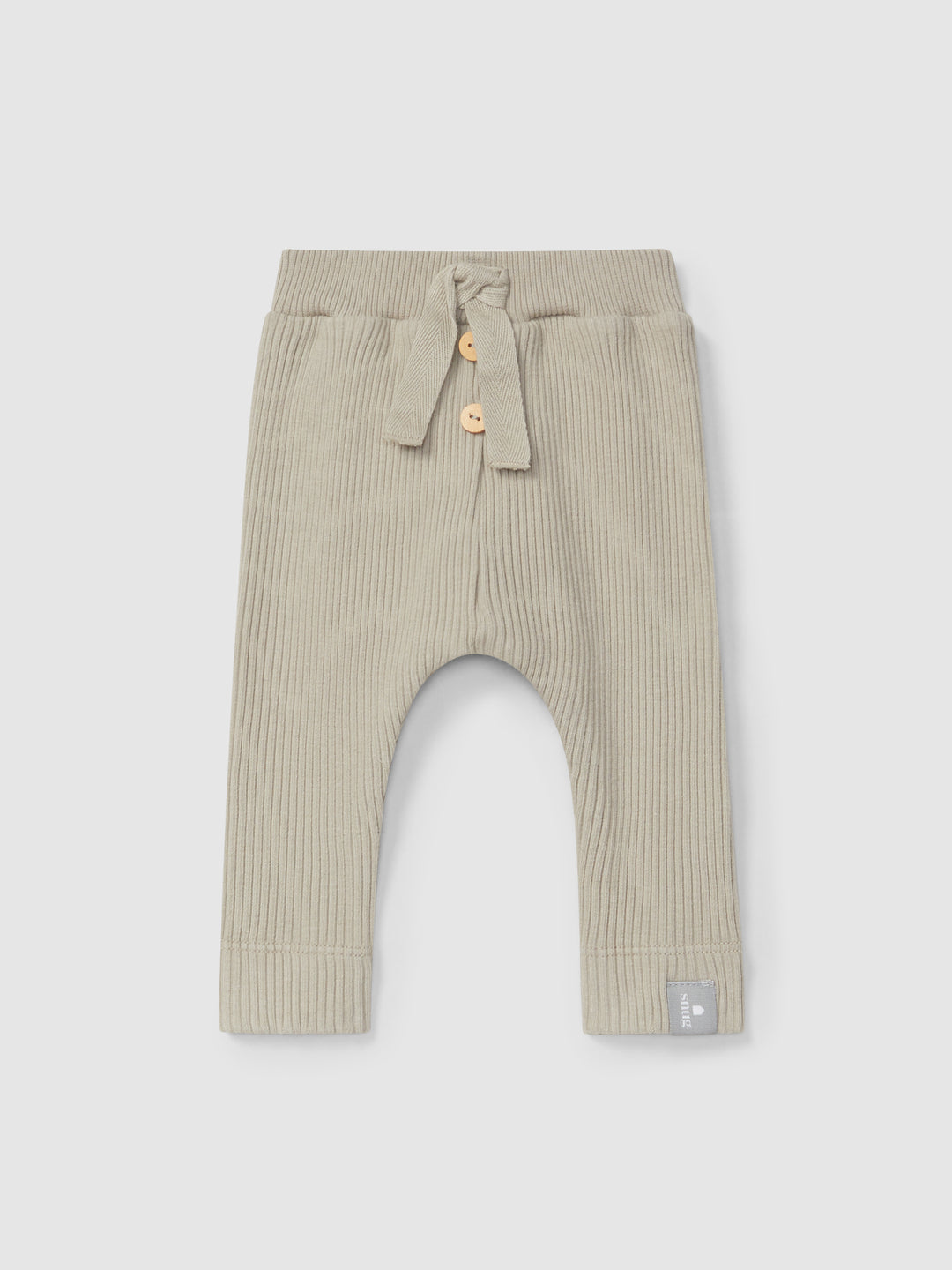 Snug Sage Ribbed Collar Legging Set