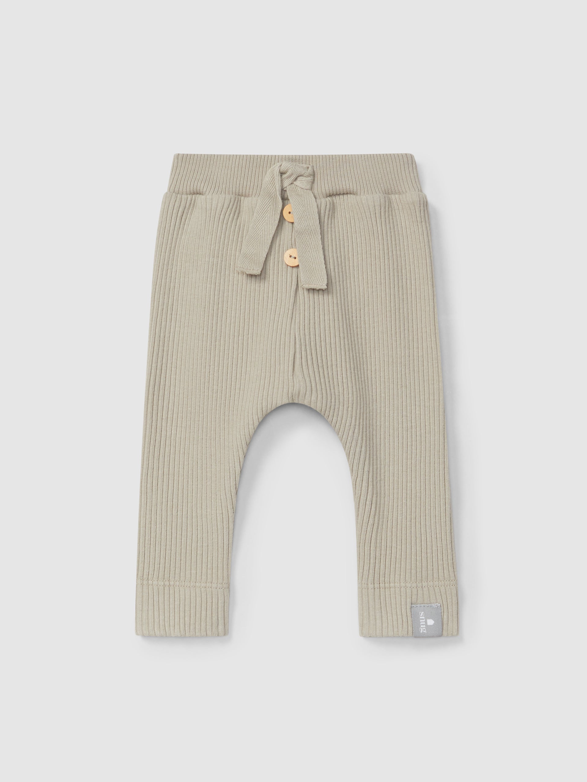 Snug Sage Ribbed Collar Legging Set