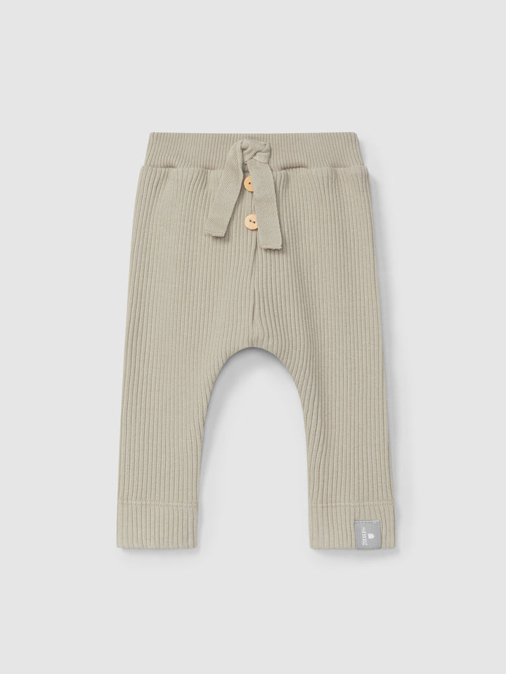 Snug Sage Ribbed Collar Legging Set