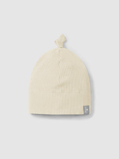 Snug Cream Ribbed Beanie