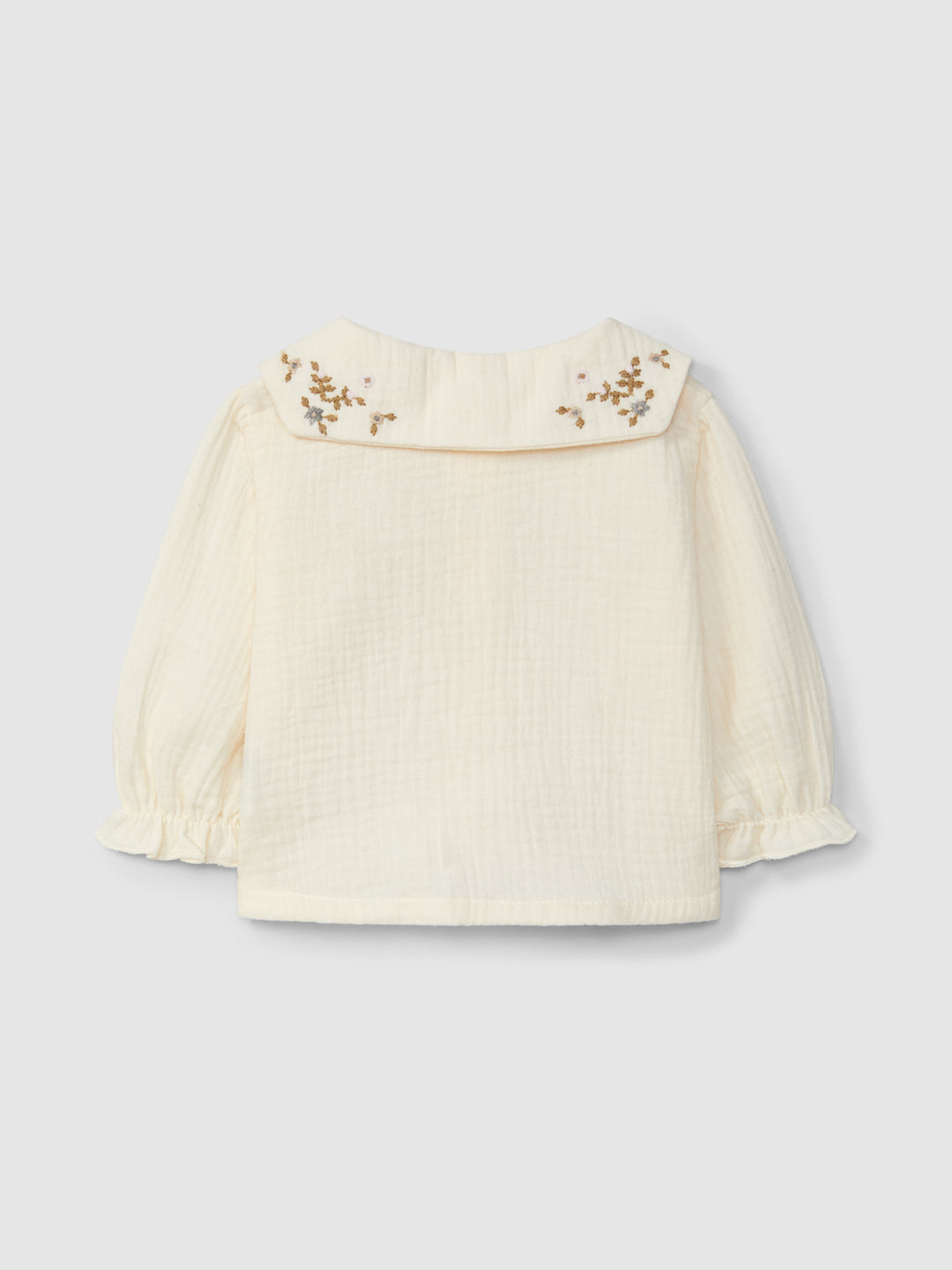 Snug Embroidered Collar Blouse