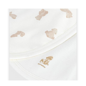 Petit Bateau | Bear Print Baby Bib Set