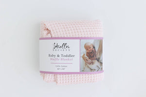 Stroller Society - Waffle Blankets - Baby Blankets - Baby Receiving Blankets: Light Pink
