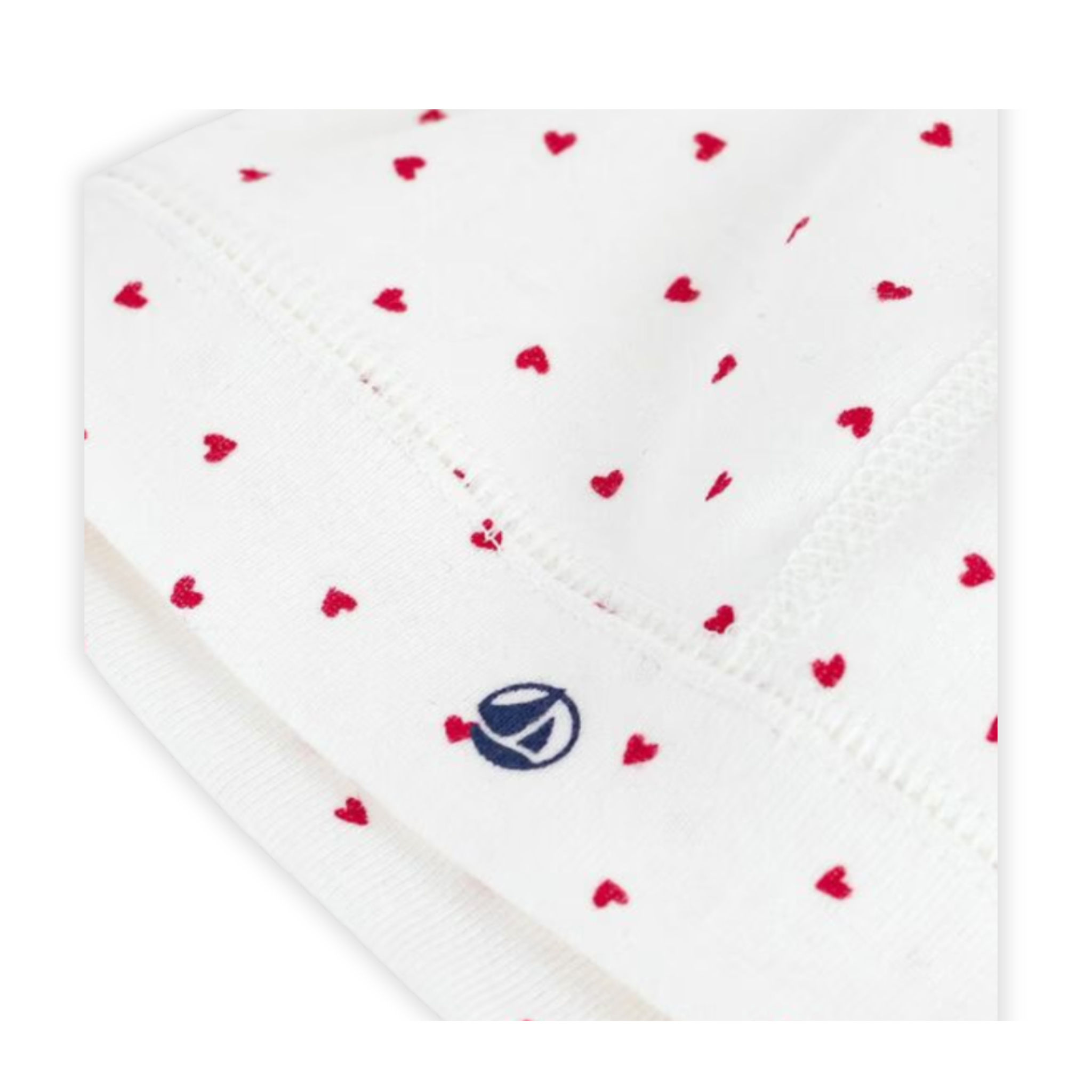 Petit Bateau | Newborn Cotton Bonnet with Heart Print