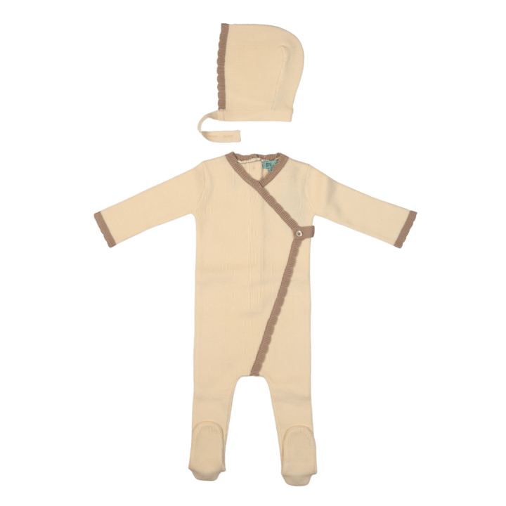 baby crotched edging 2 piece bonnet 1