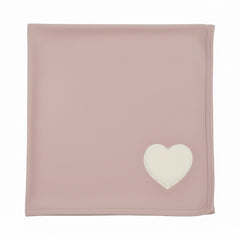 Maniere Dusty Mauve Sherpa Heart Blanket
