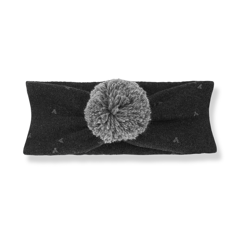 Baby Headband: 1+ in the Family Soft Dark Grey Bandeau
