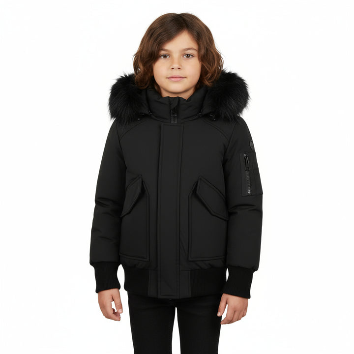 Pramie Boys Black Jacket | Sleek, Warm & Everyday Versatile