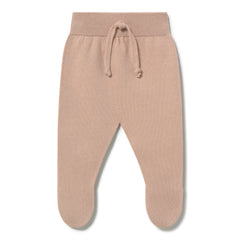 Li & Me knit baby footie in soft cotton, cozy newborn one piece sleeper for fall and winter