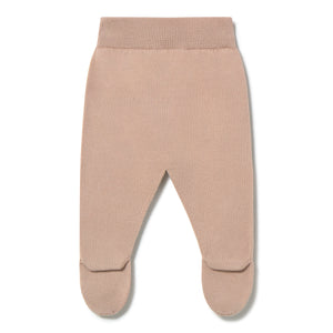 Li & Me knit baby footie in soft cotton, cozy newborn one piece sleeper for fall and winter