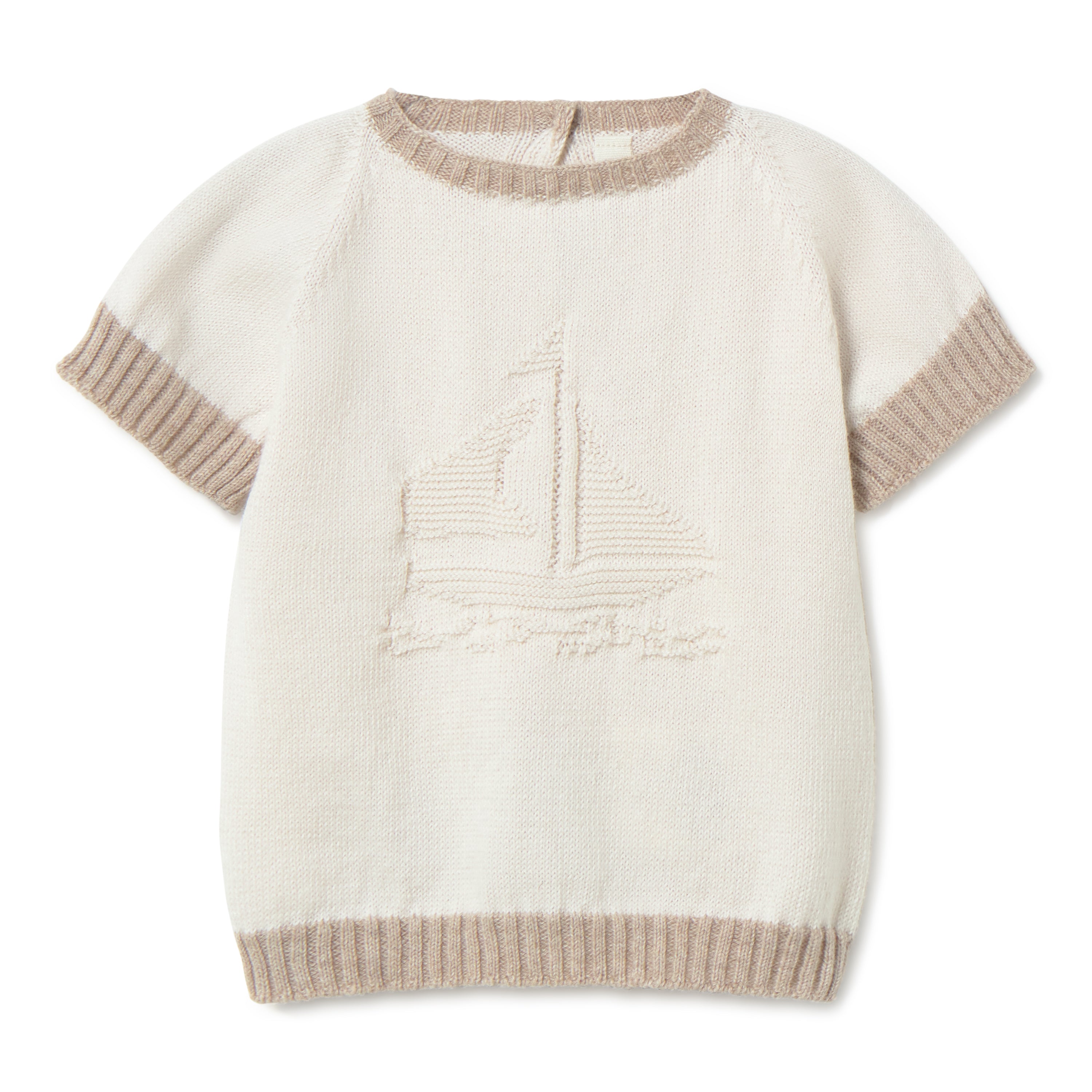 Li & Me embroidered knit baby top in soft cotton, cozy long sleeve shirt for infants and toddlers