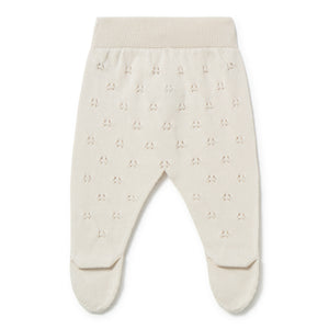 Li & Me patterned knit baby footie in soft cotton, cozy newborn one piece sleeper for fall and winter