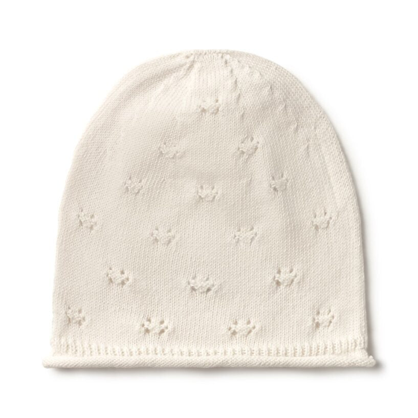 Li & Me baby patterned knit hat in soft cotton, cozy newborn beanie for fall and winter