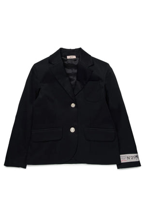 N°21 Kids Logo Patch Embellished Buttons Blazer