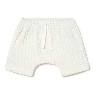 Li & Me baby terry shorts in soft cotton, lightweight elastic waist summer shorts for infants and toddlers