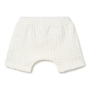 Li & Me baby terry shorts in soft cotton, lightweight elastic waist summer shorts for infants and toddlers