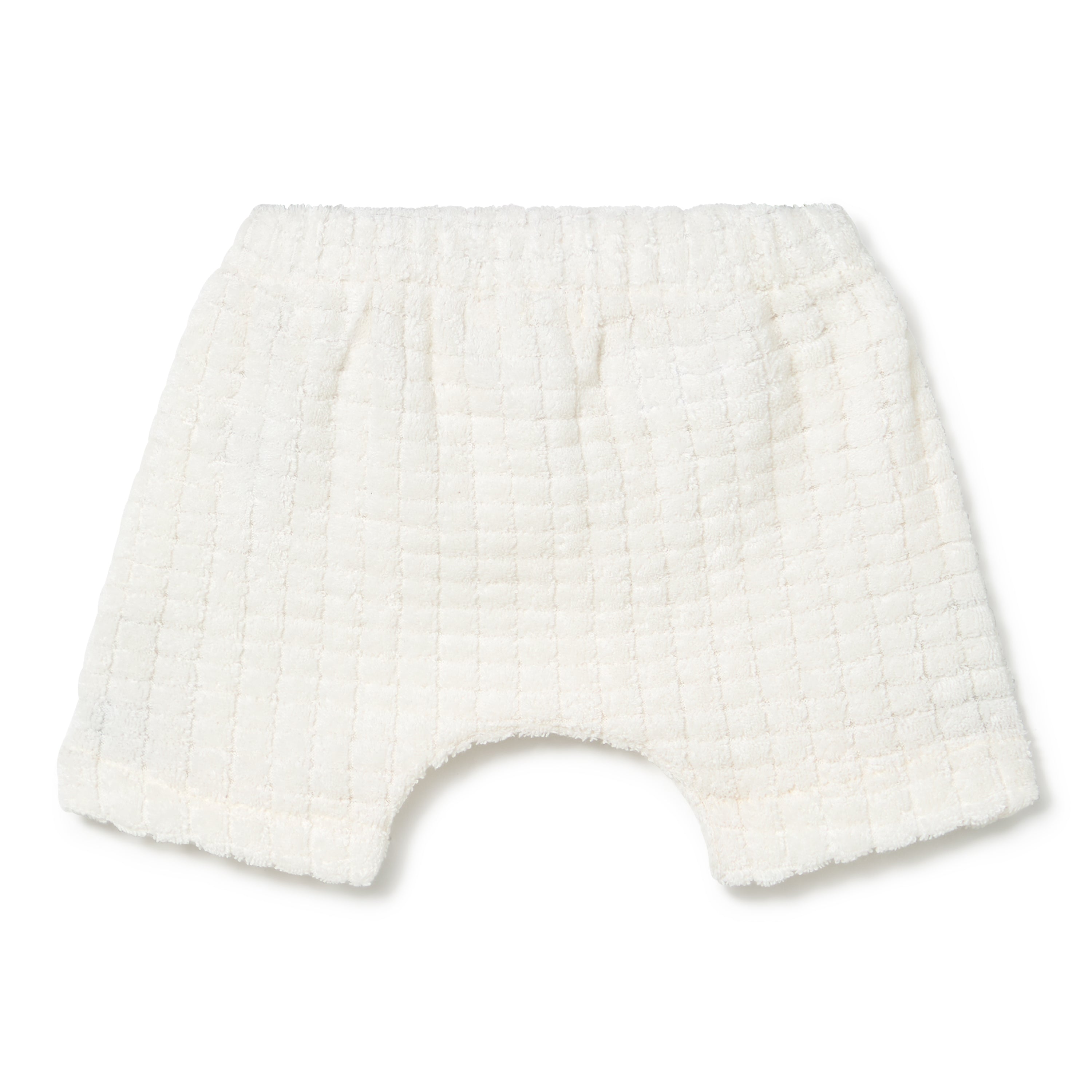 Li & Me baby terry shorts in soft cotton, lightweight elastic waist summer shorts for infants and toddlers