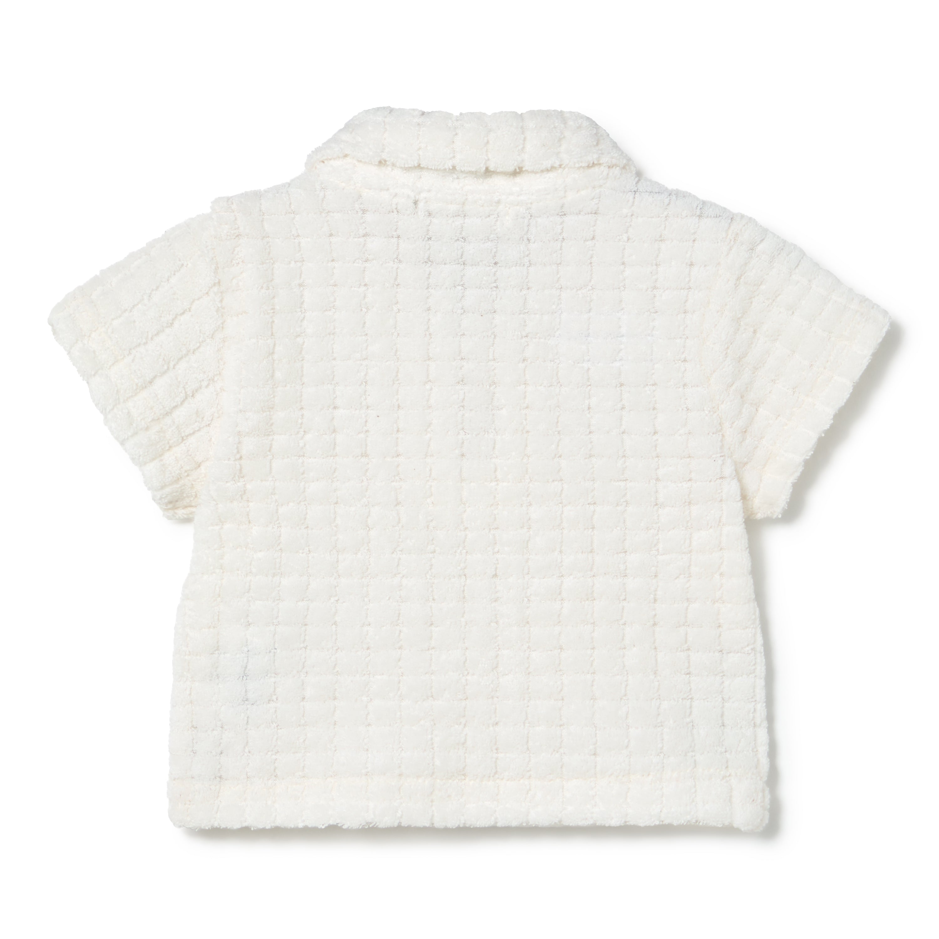 Li & Me baby terry polo shirt in soft cotton, breathable short sleeve summer top for infants and toddlers