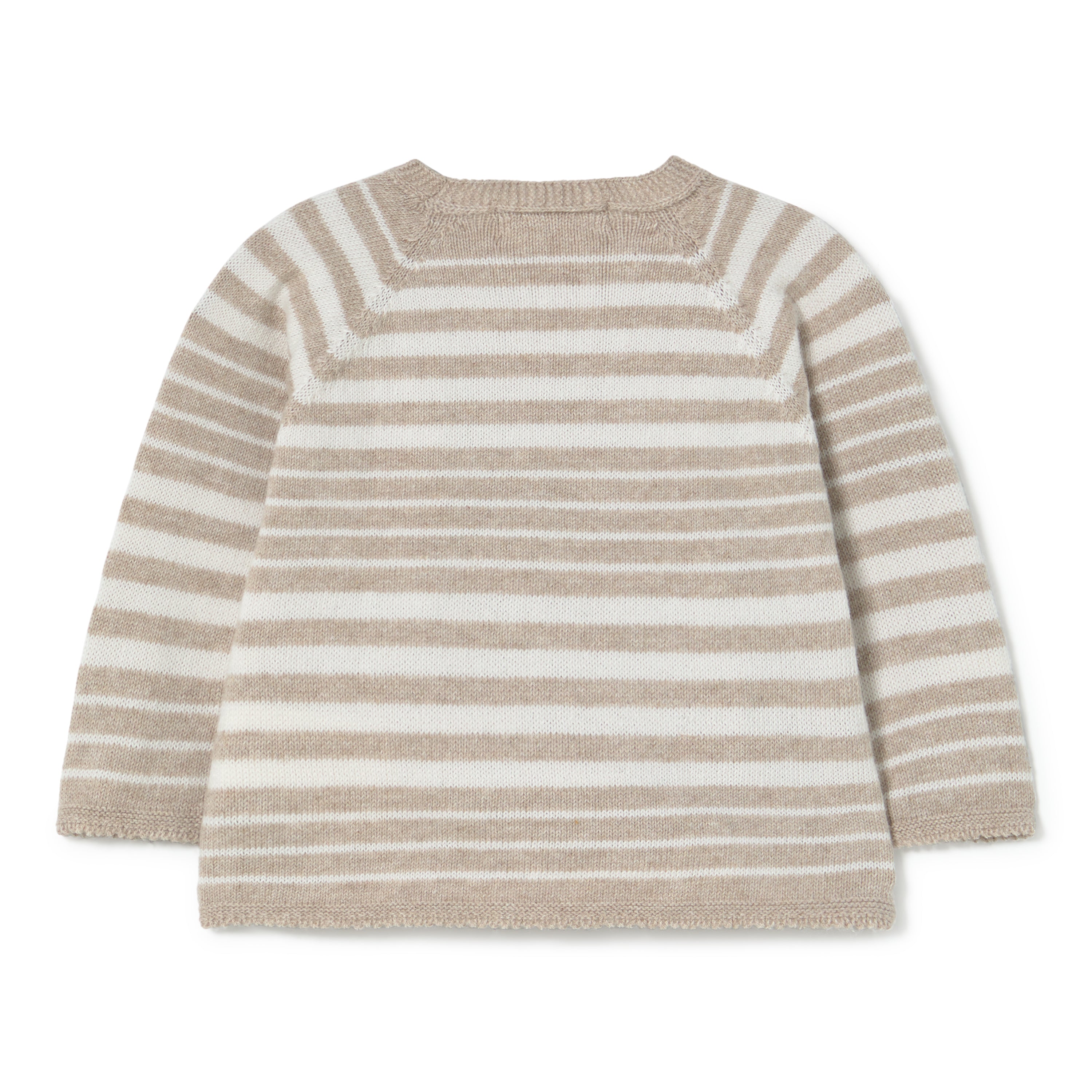 Li & Me striped knit baby kimono in soft cotton, cozy newborn wrap top for infants