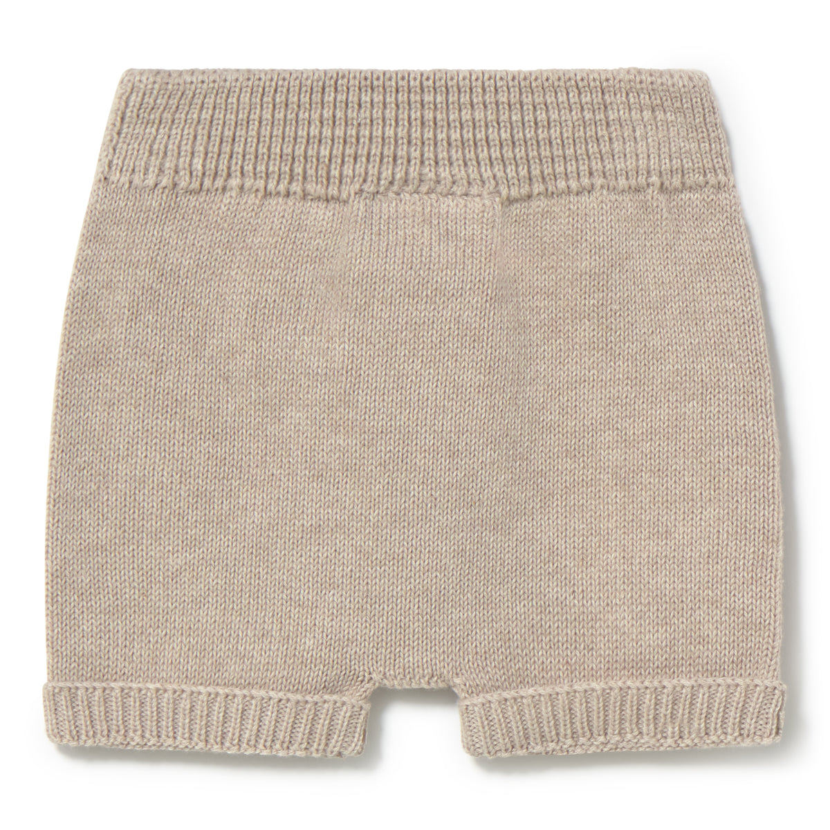 Li & Me baby knit shorts in soft cotton, lightweight elastic waist shorts for infants and toddlers