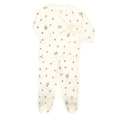 Tuntun - Pointelle Kimono 3pc Set Natural Strawberries