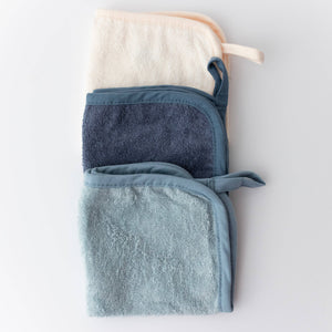 Calla & Friends - Washcloth Set: Linen/Whisper Gray