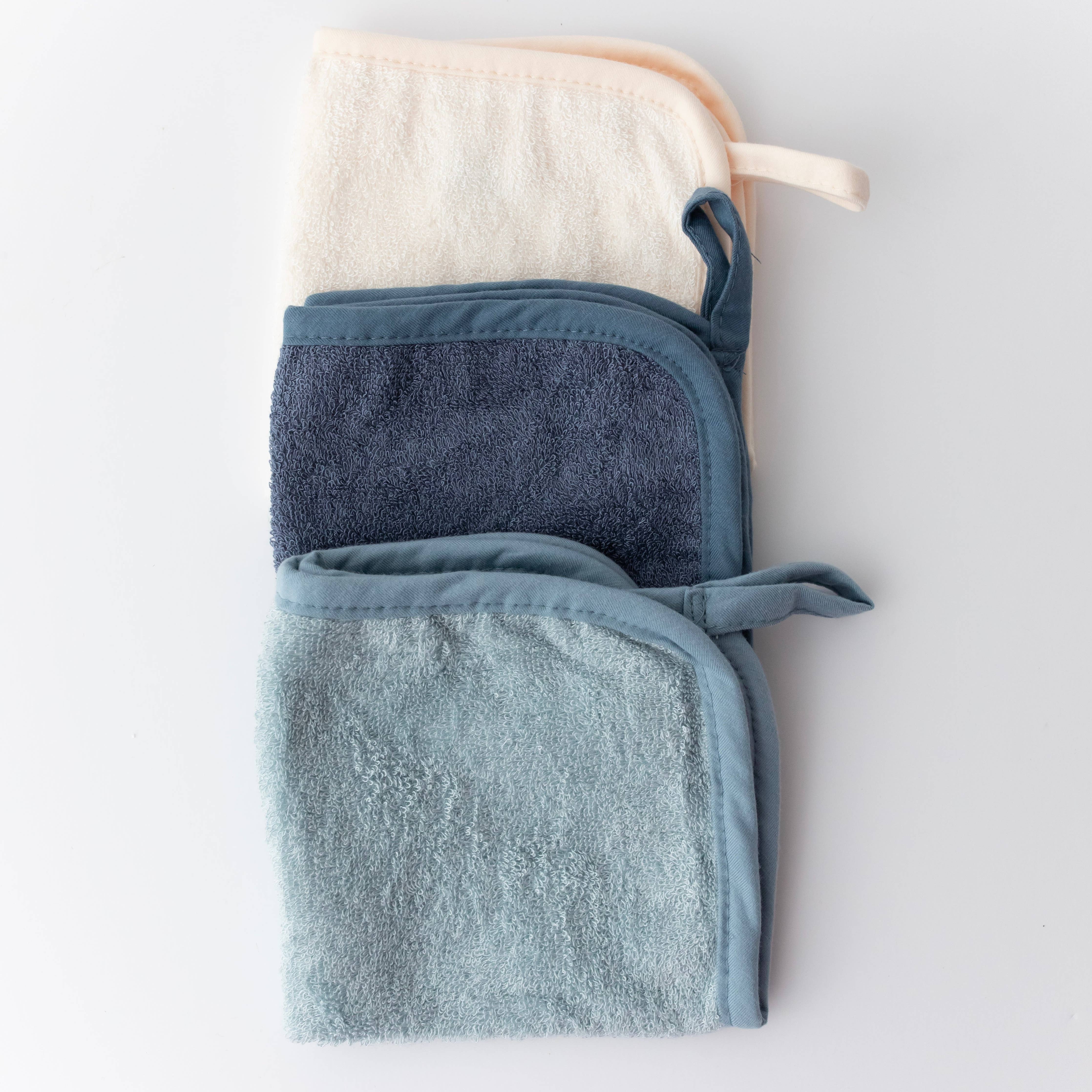 Calla & Friends - Washcloth Set: Linen/Whisper Gray