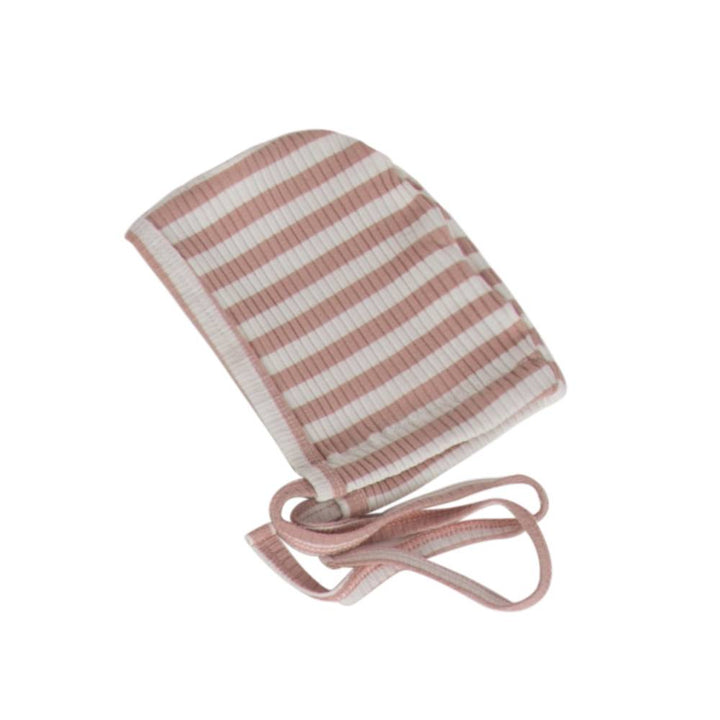 cadeau baby stripped ribbed bonnet hat