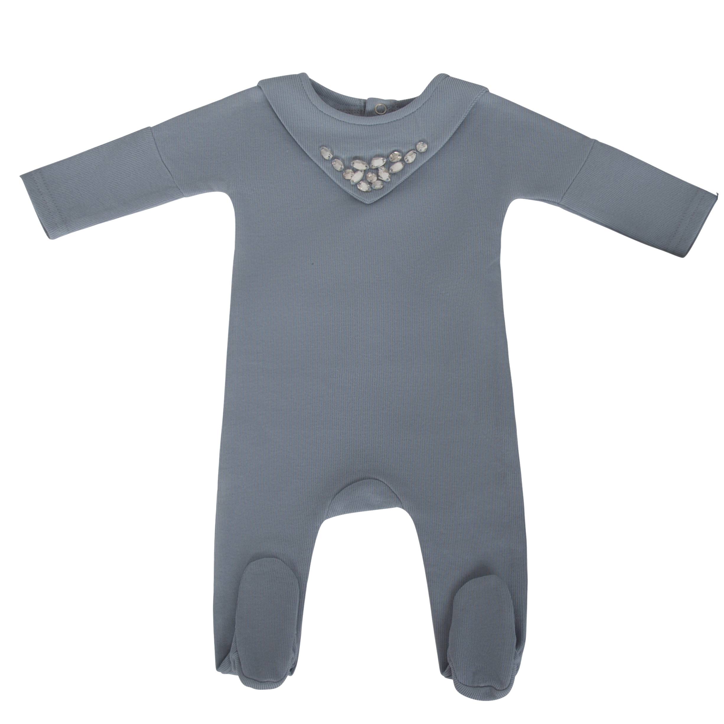 cadeau little loungers lustrous studded footie for boys