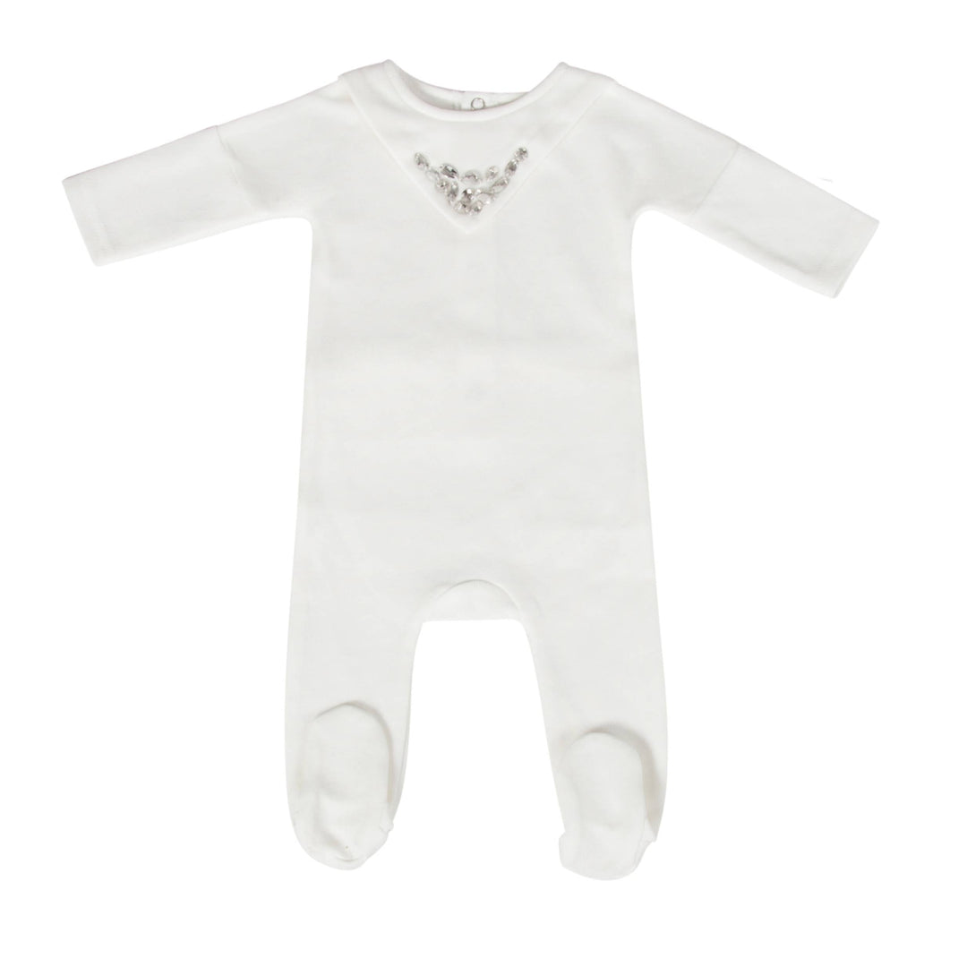 Cadeau Baby layette , cadeau  Lustrous studded Footie