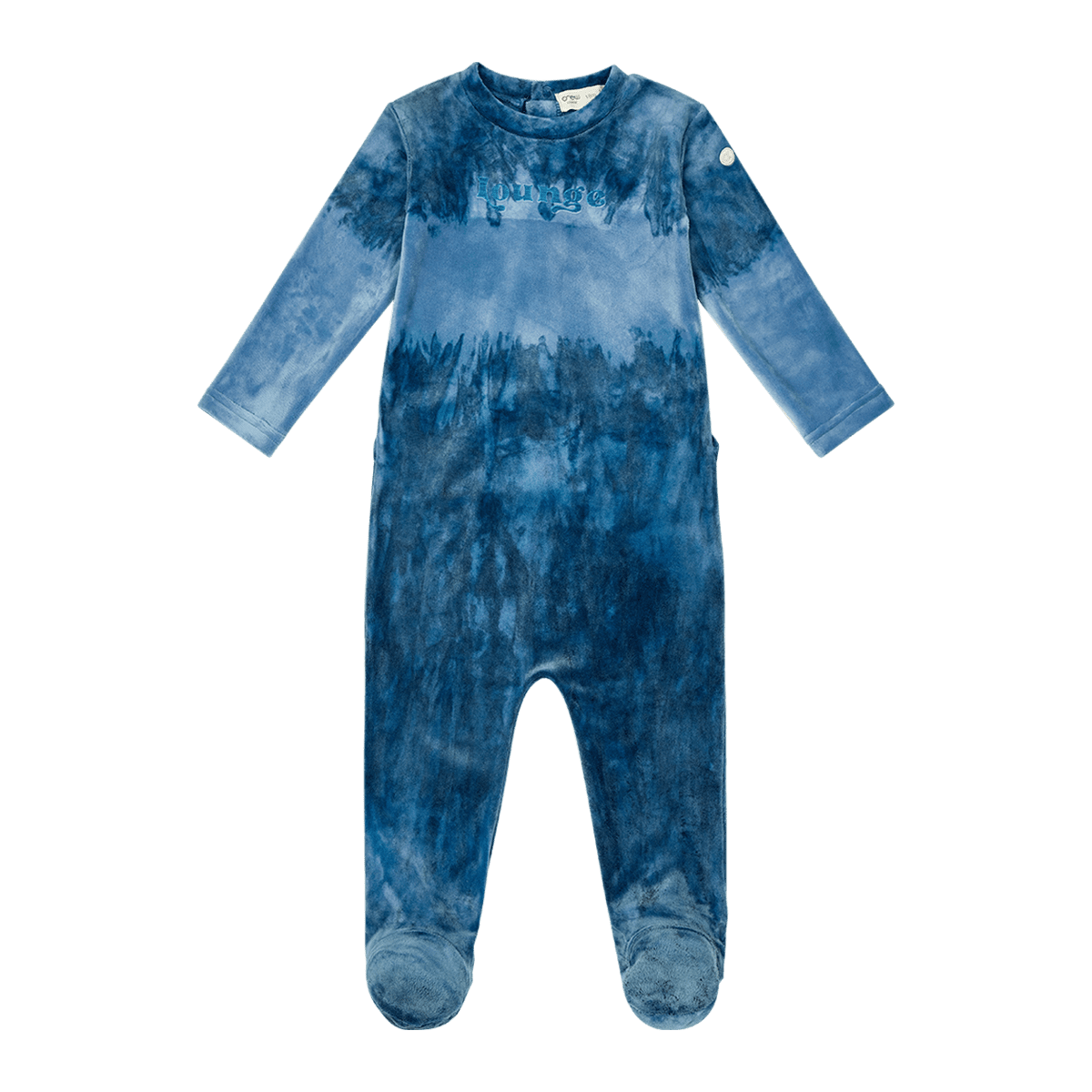 Crew Light Blue Tie Dye Footie