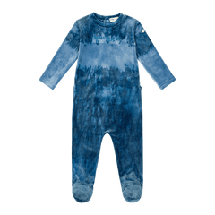 Crew Light Blue Tie Dye Footie