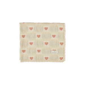 Bebe Organic Patchwork Heart Blanket