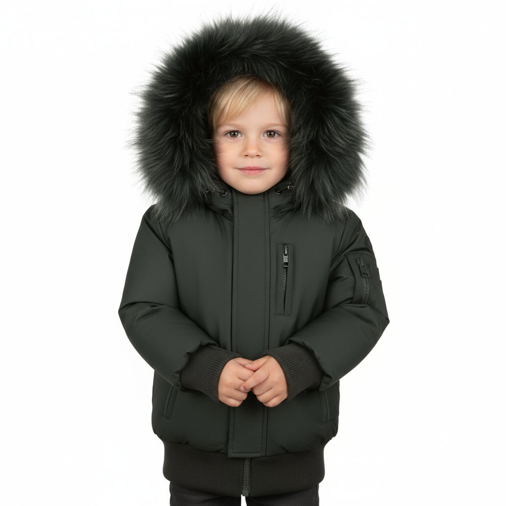 Pramie Green Boys Jacket | Warm, Stylish & Durable Winter Outerwear