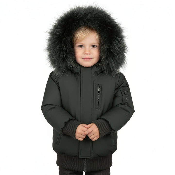 Pramie Green Boys Jacket | Warm, Stylish & Durable Winter Outerwear