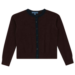 pompomme rum sea blue pointelle cardigan