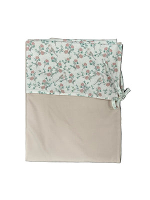 Latte Baby Rose Jersey/Floral Set + Bonnet + Blanket