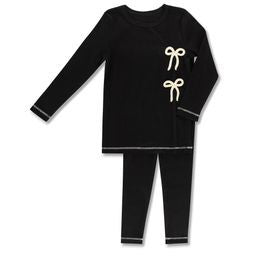 Little Label Weekend Wrap Pajama (Bows) – Black Girls’ Sleepwear