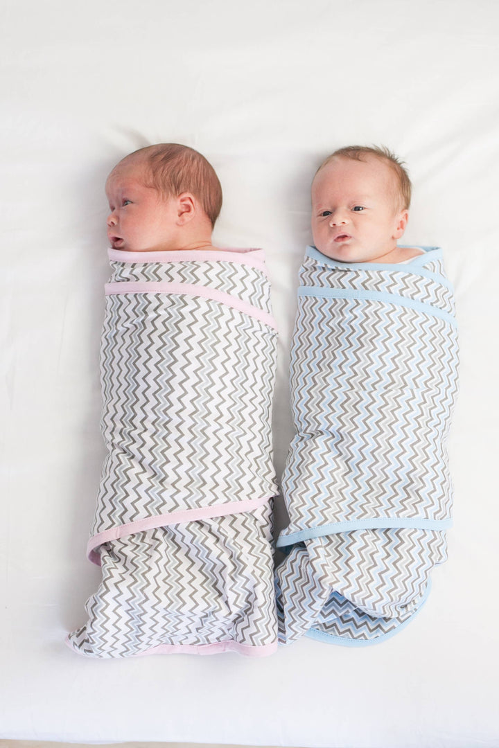 Miracle Blanket- The #1 Pediatrician-recommended Swaddle - Chevrons with Pink Trim Miracle Blanket
