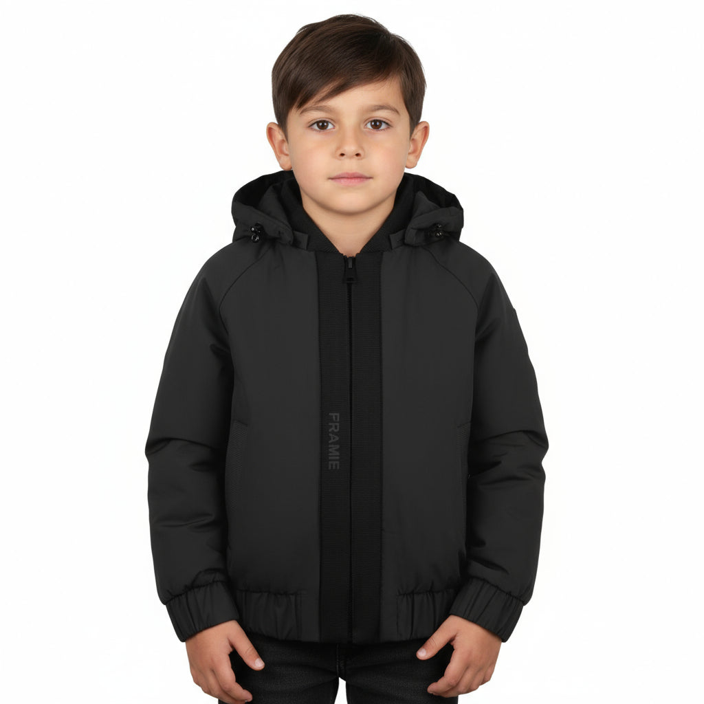Pramie Black Ribbon Fall Jacket | Elegant, Warm & Versatile Outerwear