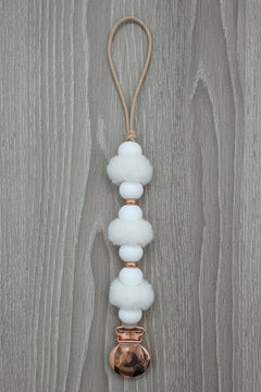 Crystal Dream Pom Pacifier Clip