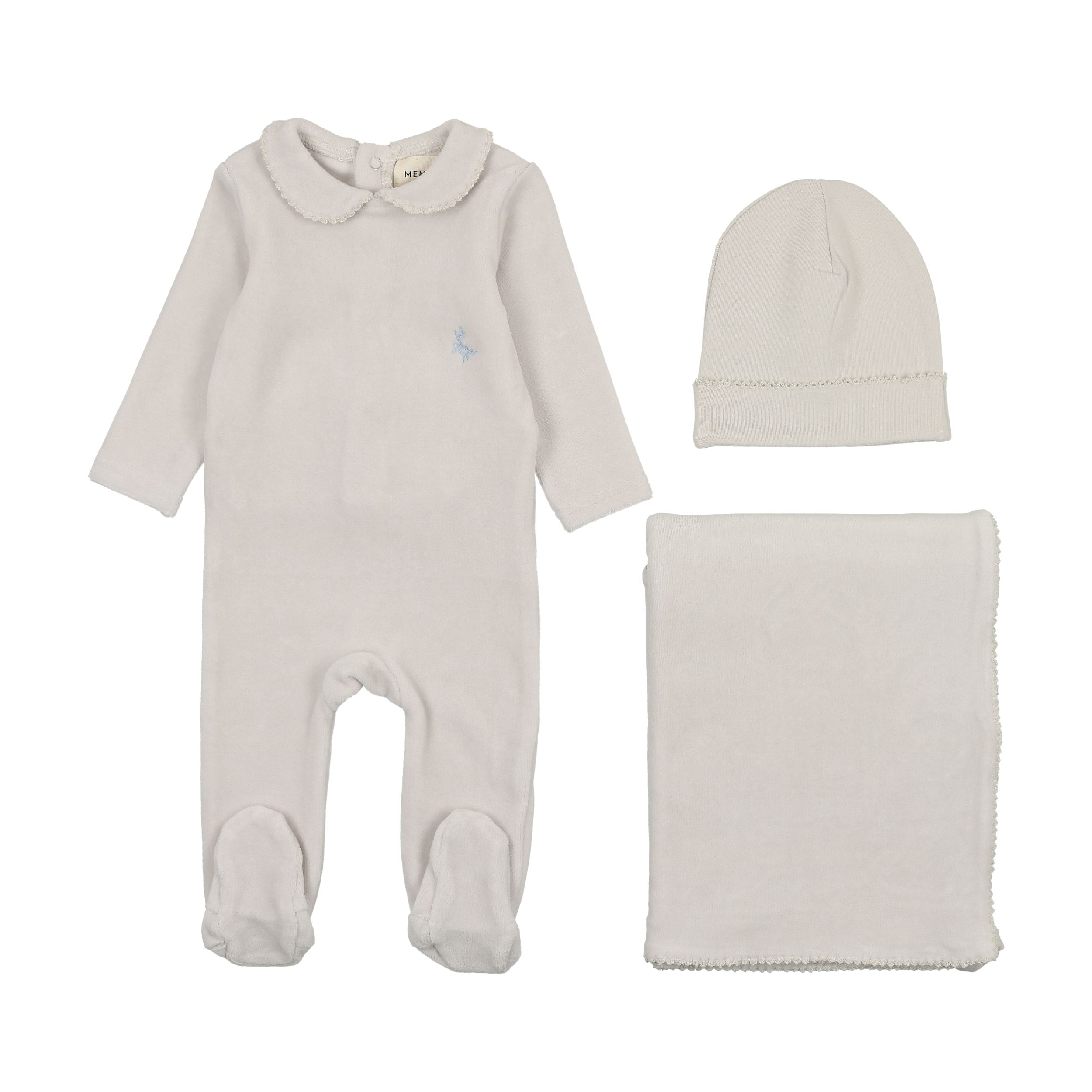 Mema Knits Cloud Picot Edge 3 Pc  Set