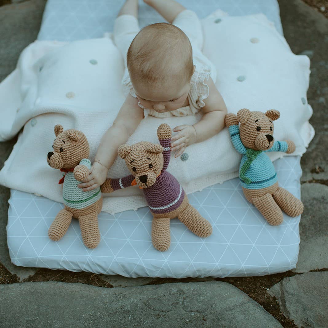 Pebble - Plush Teddy Bear Stuffed Animal: Duck Egg Blue