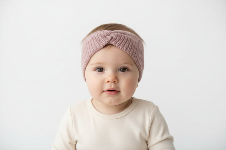 7am Chunky Knit Headband Ash Rose