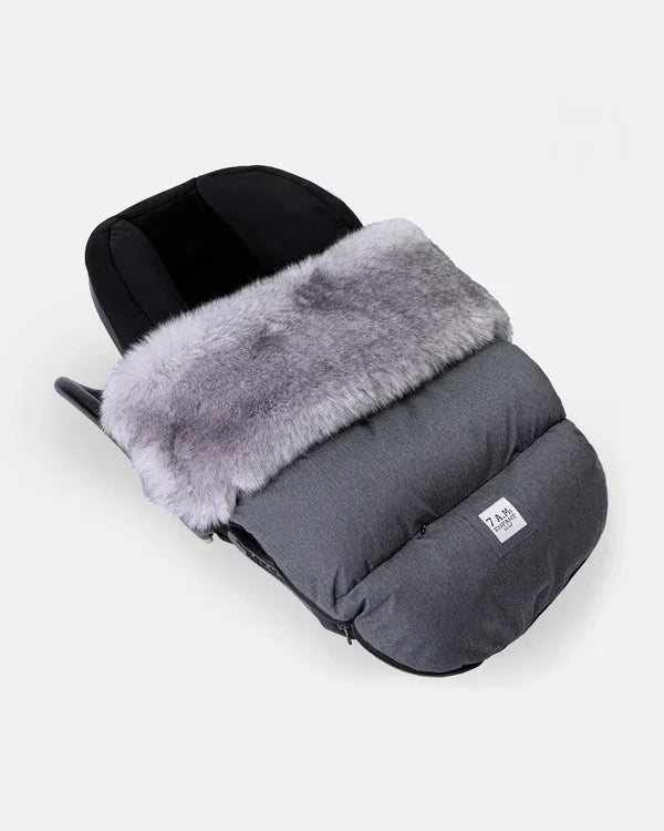 7AM Enfant Tundra Heather Grey PlushPOD – Warm Baby Stroller Cover