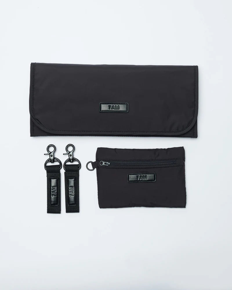 7 AM Black Soho Carryall Diaper Bag